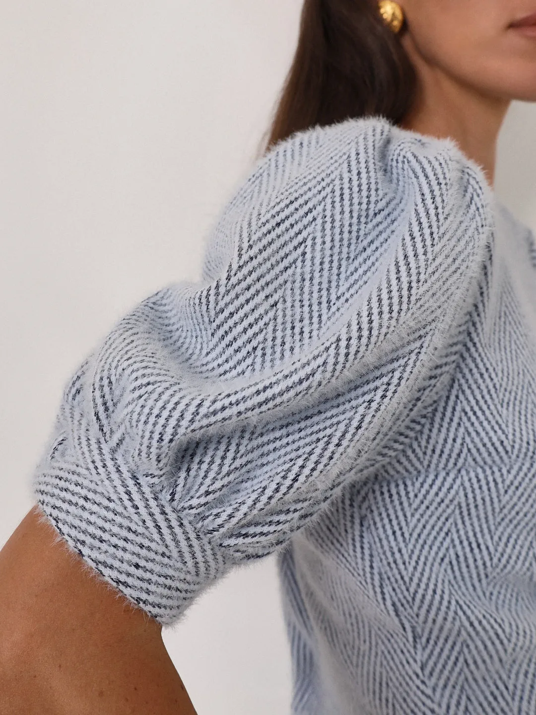 Adina Spring Day Elegance Cardigan | Navy/White