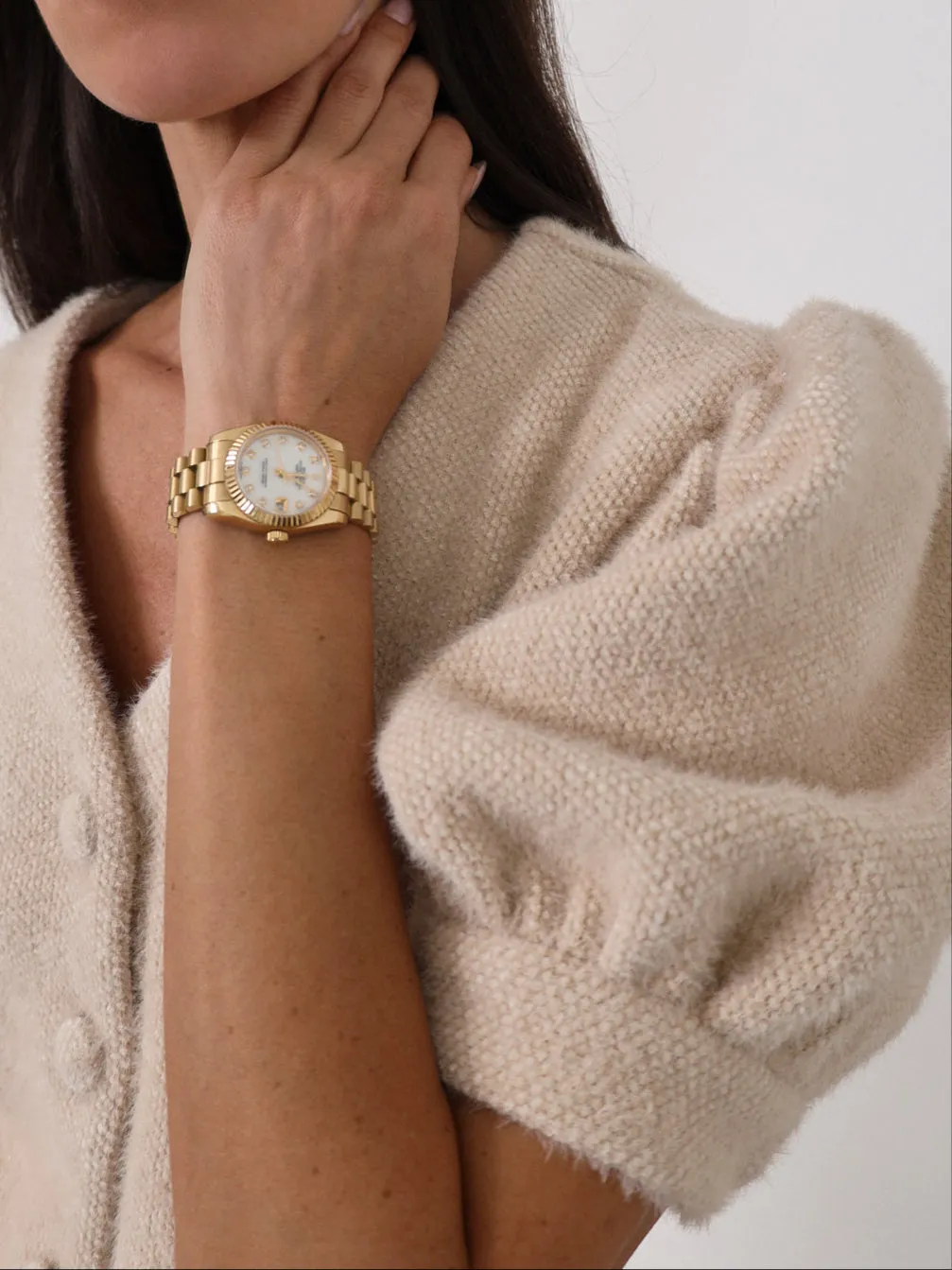 Allina Spring Day Elegance Cardigan | Powder