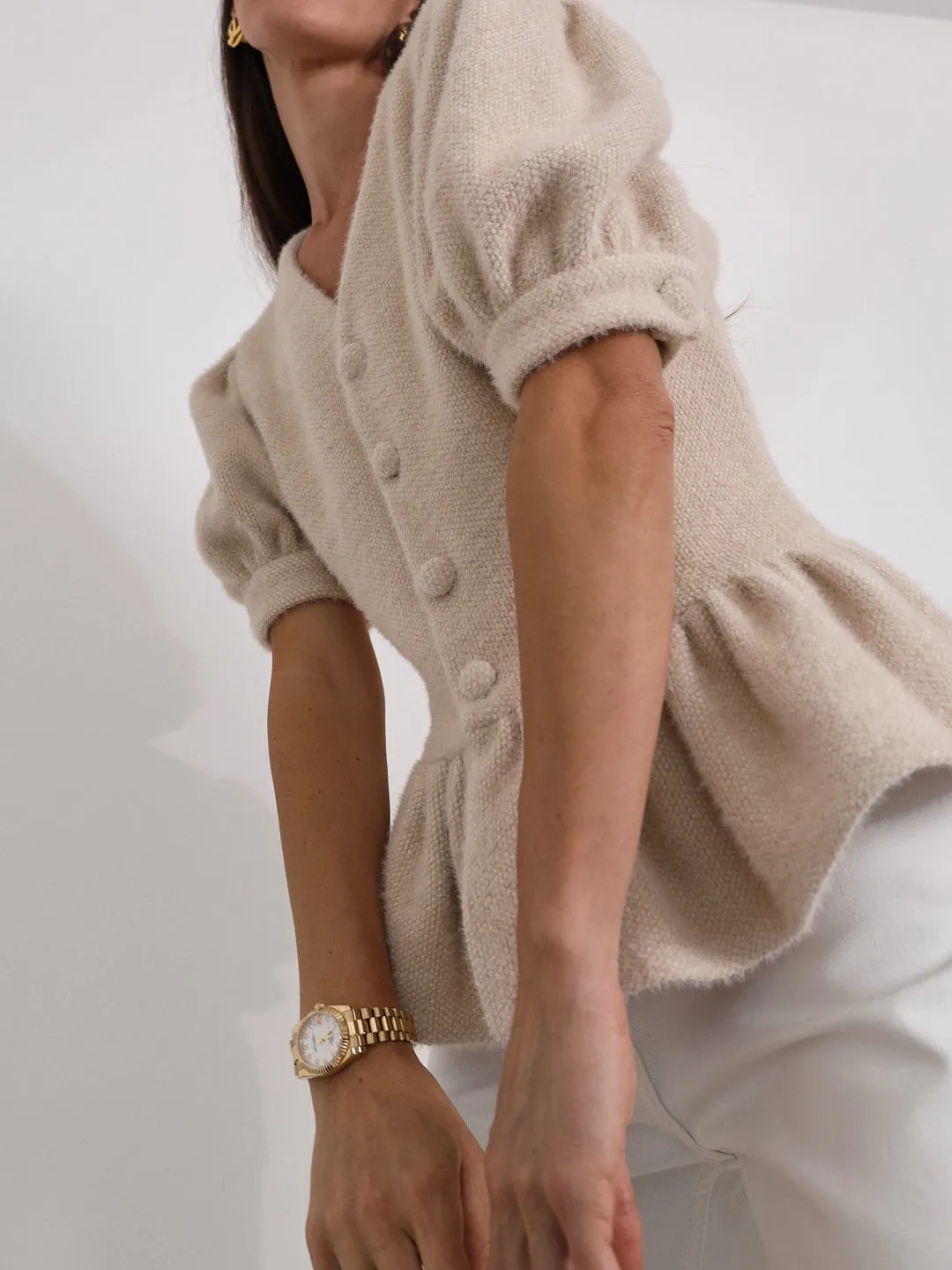 Allina Spring Day Elegance Cardigan | Powder