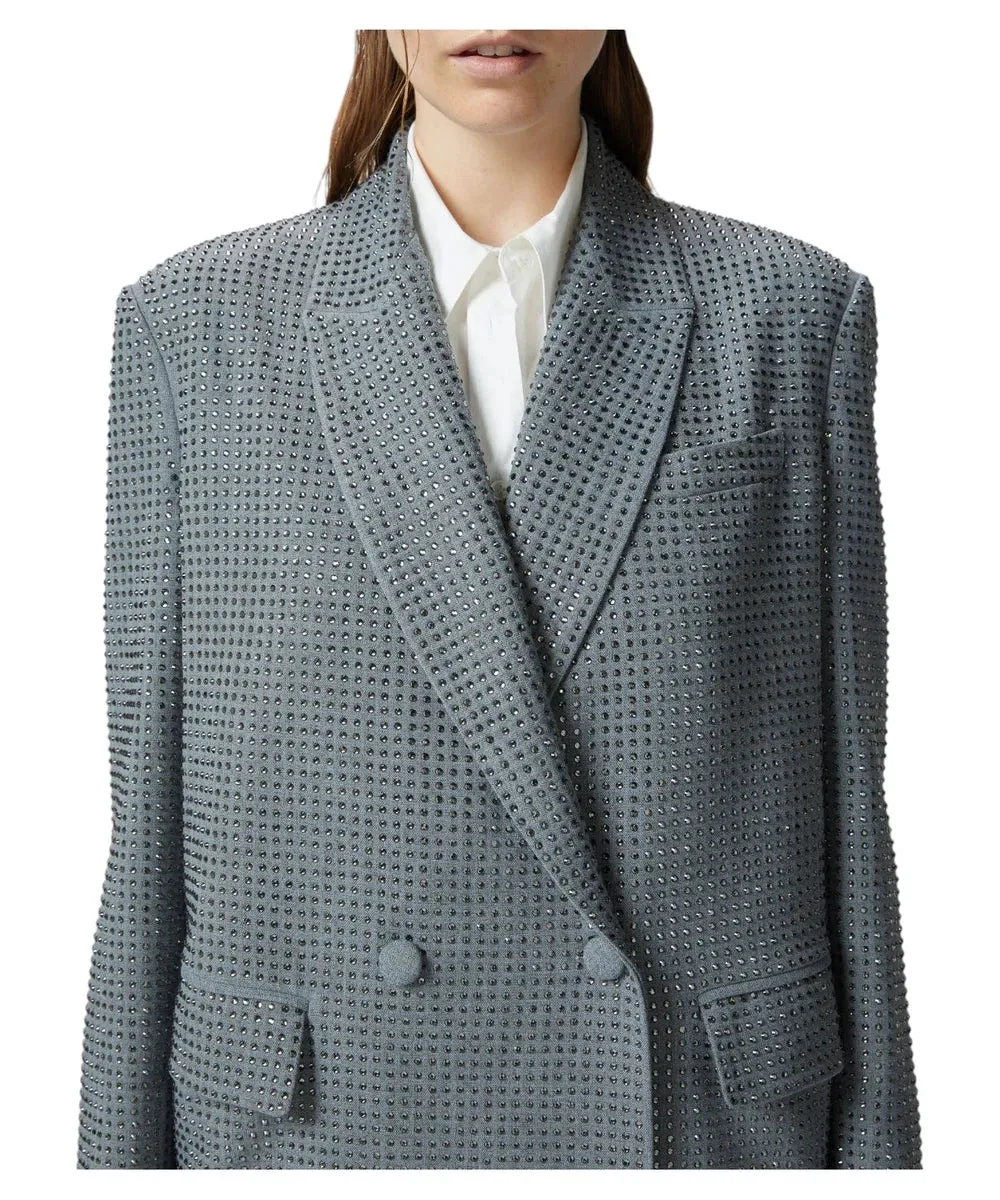 Blazer Deledda Oversize Doppiopetto con Strass