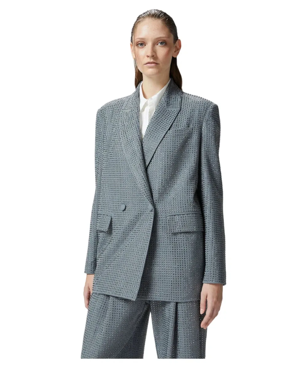 Blazer Deledda Oversize Doppiopetto con Strass