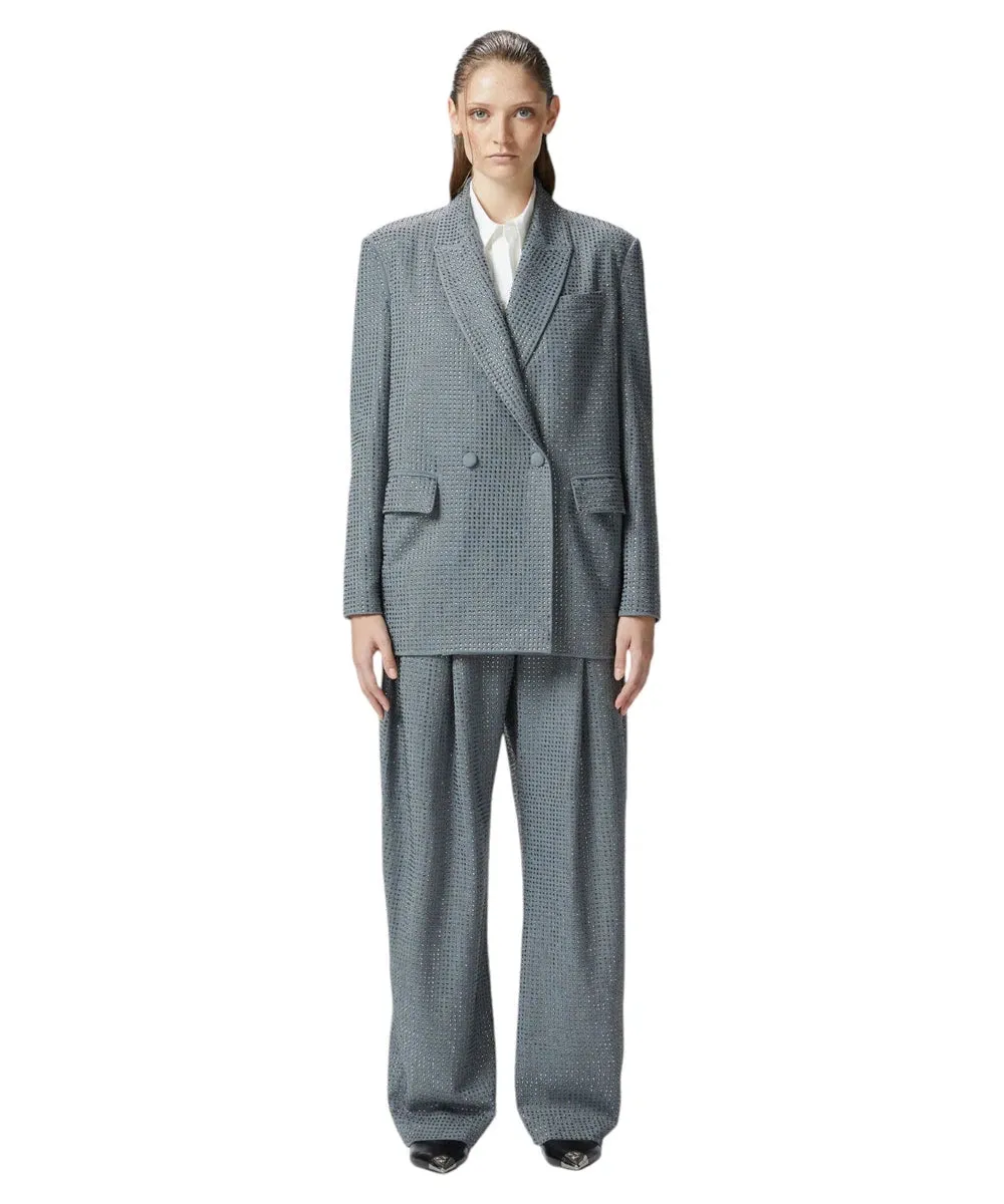 Blazer Deledda Oversize Doppiopetto con Strass