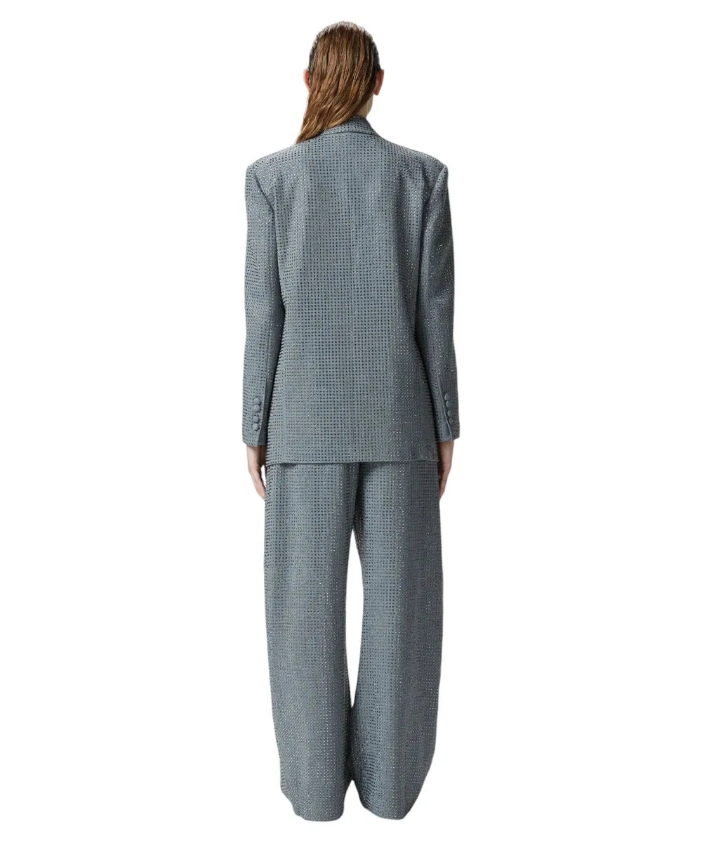 Blazer Deledda Oversize Doppiopetto con Strass