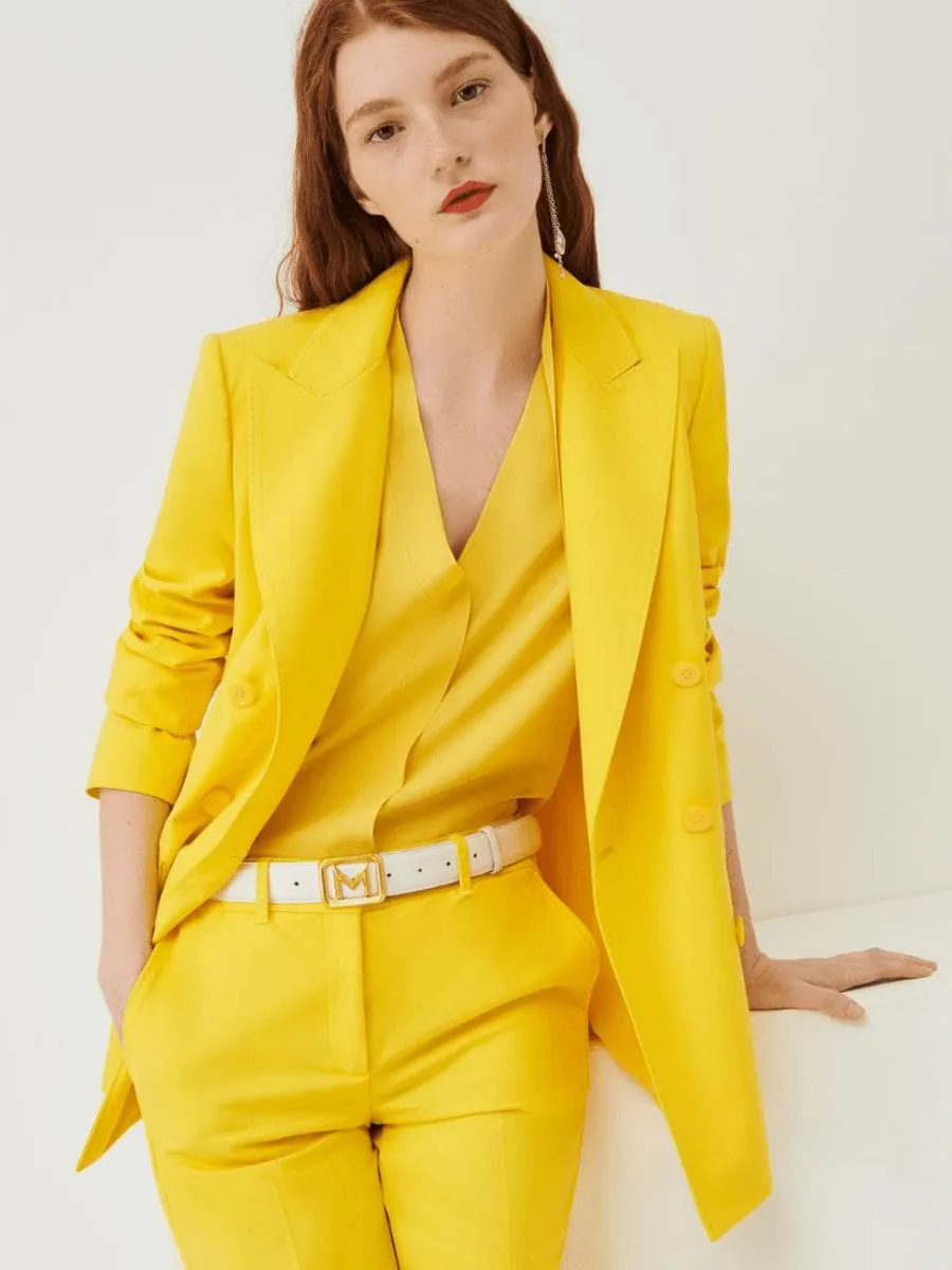 Blazer doppiopetto in tela stretch