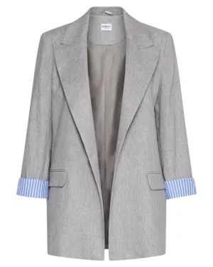 Blazer in Misto Lino Stretch