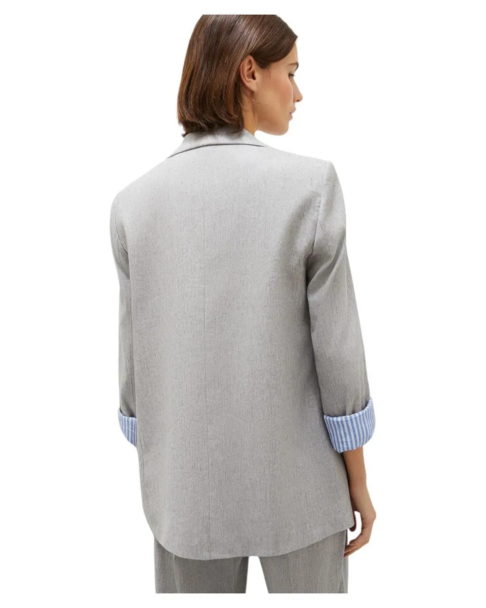 Blazer in Misto Lino Stretch