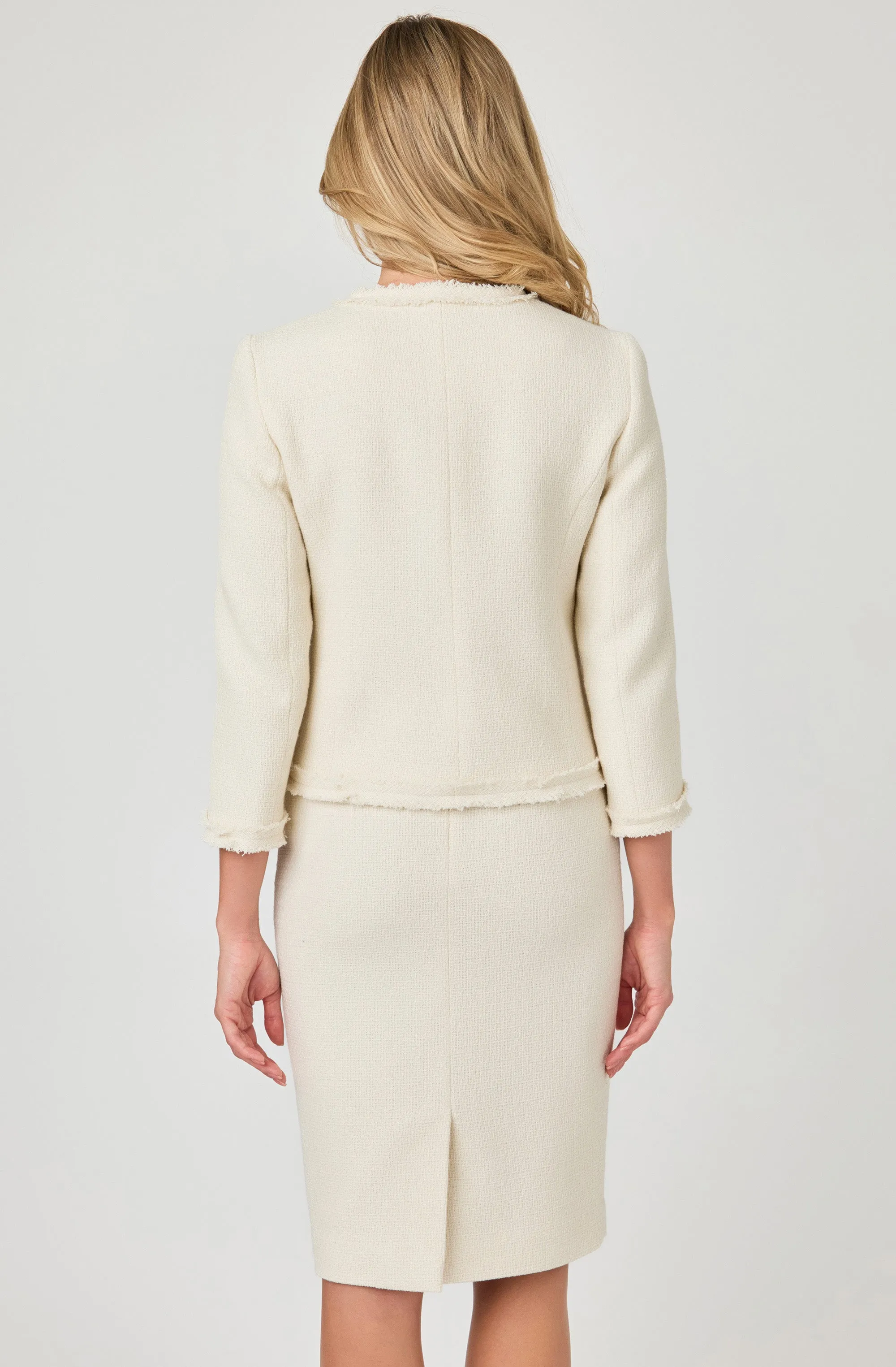 Boucl Jacket with 8 Gold Buttons