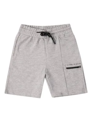 Boy's Grey Melange Bermuda