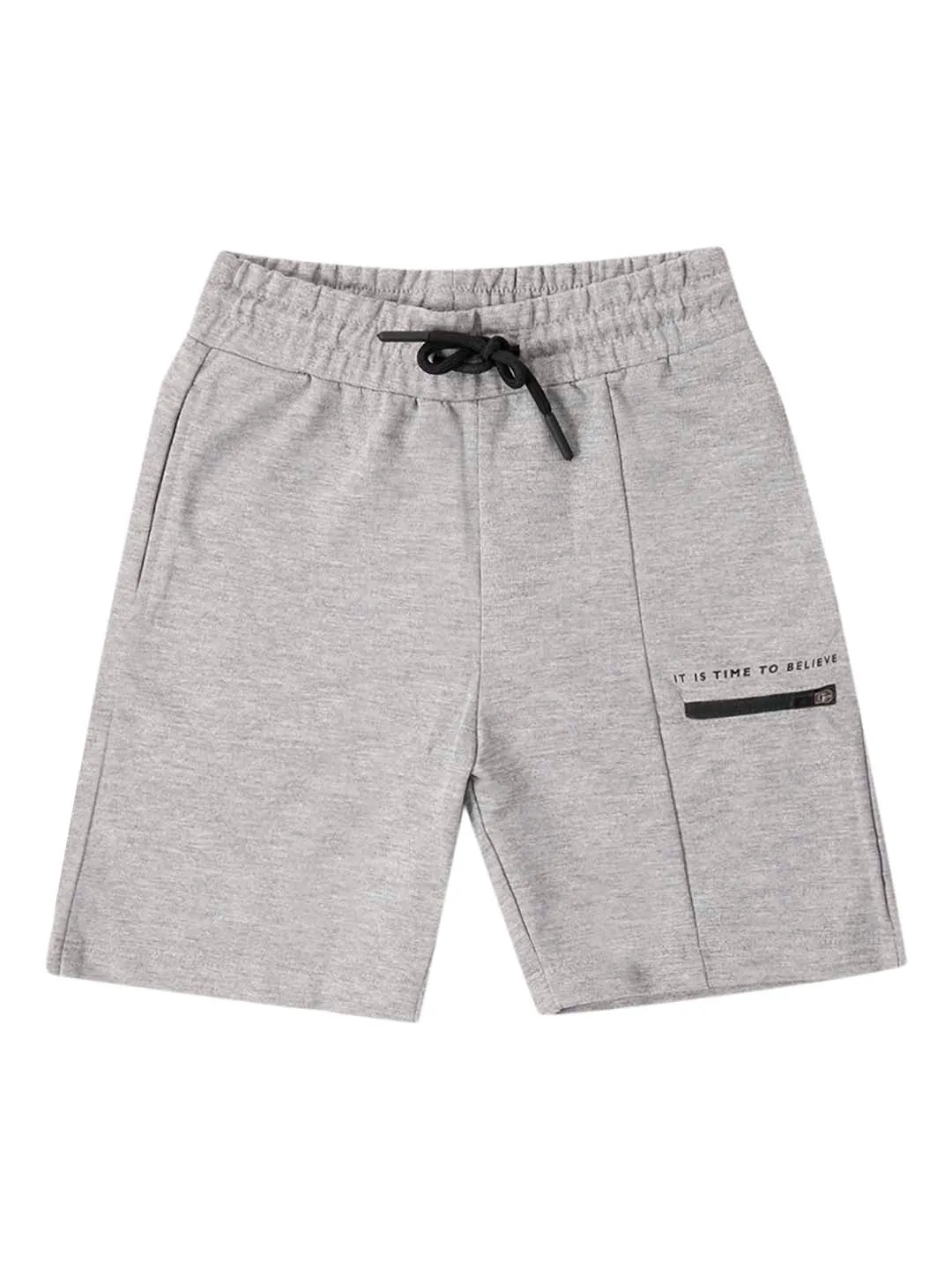 Boy's Grey Melange Bermuda