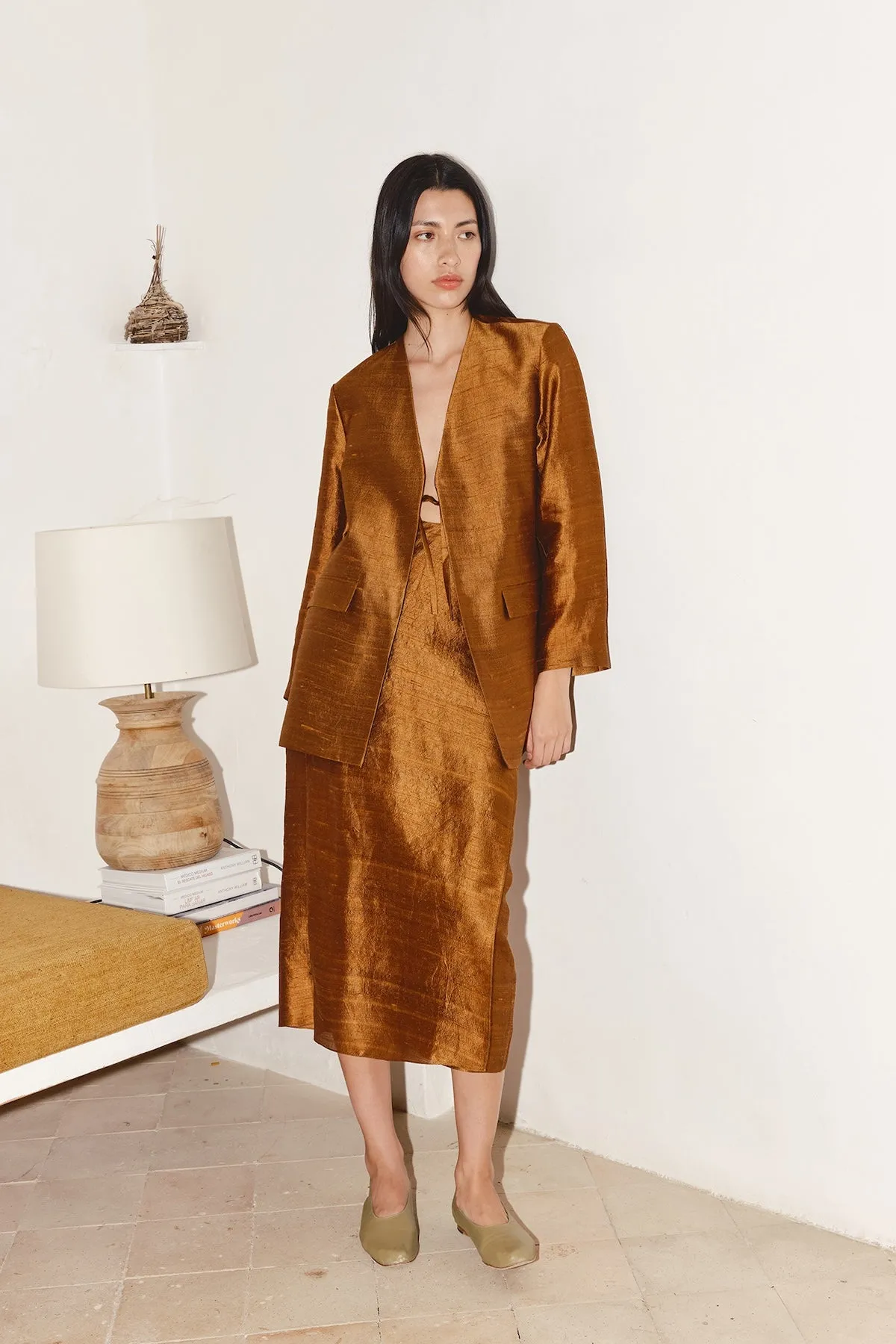 Caramel Dupion Senso Blazer