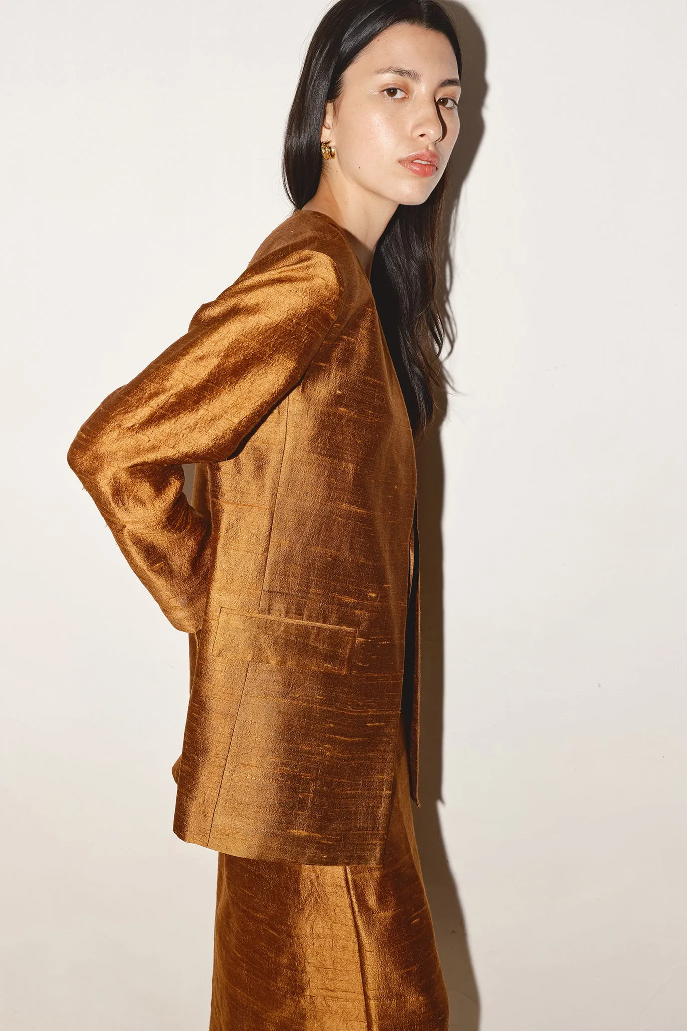 Caramel Dupion Senso Blazer