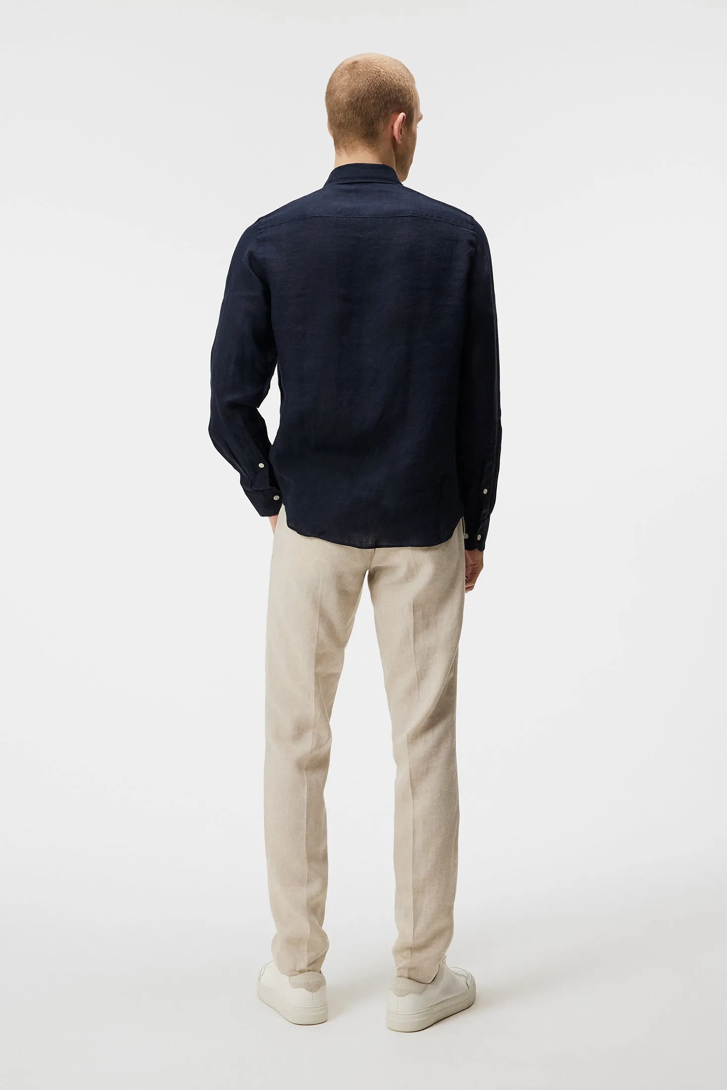 Clean Linen Slim Shirt / JL Navy