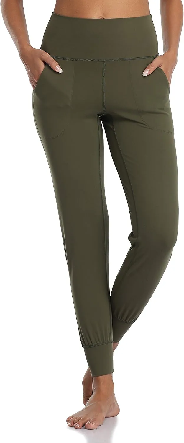 Colorfulkoala Women's High Waisted Joggers with Pockets Full Length Sweatpants & Lounge Pants