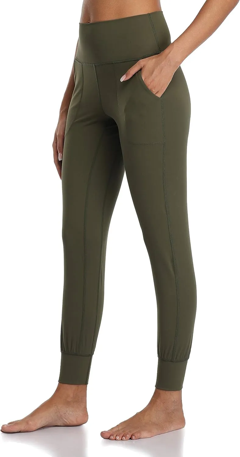 Colorfulkoala Women's High Waisted Joggers with Pockets Full Length Sweatpants & Lounge Pants