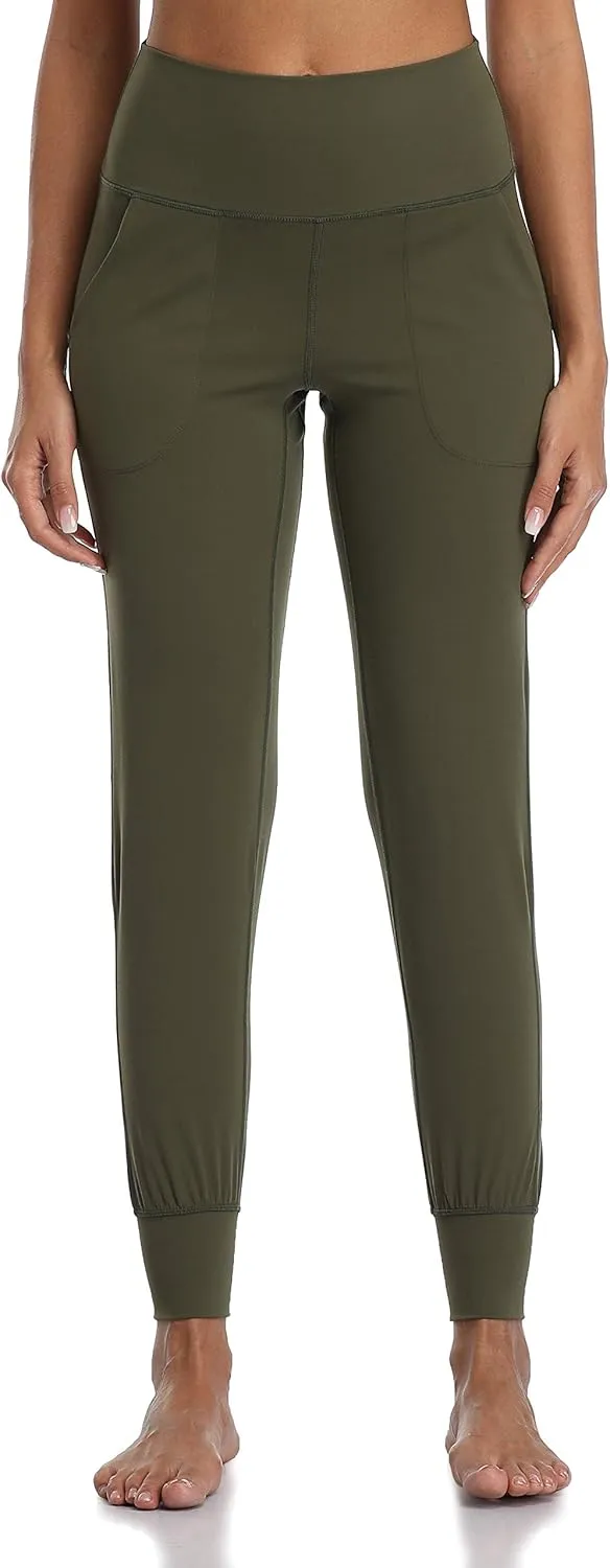 Colorfulkoala Women's High Waisted Joggers with Pockets Full Length Sweatpants & Lounge Pants