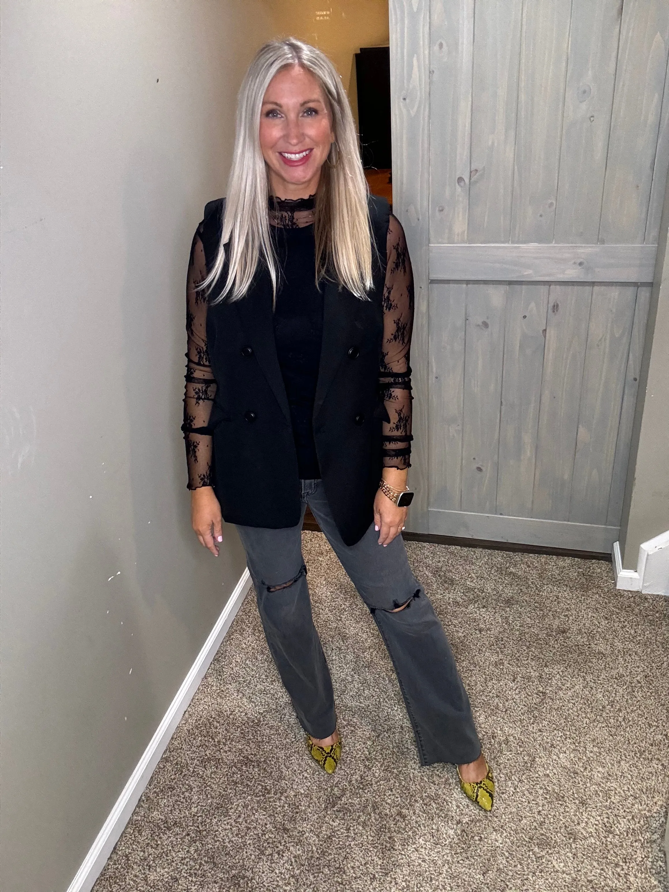 Double Breasted Blazer Vest