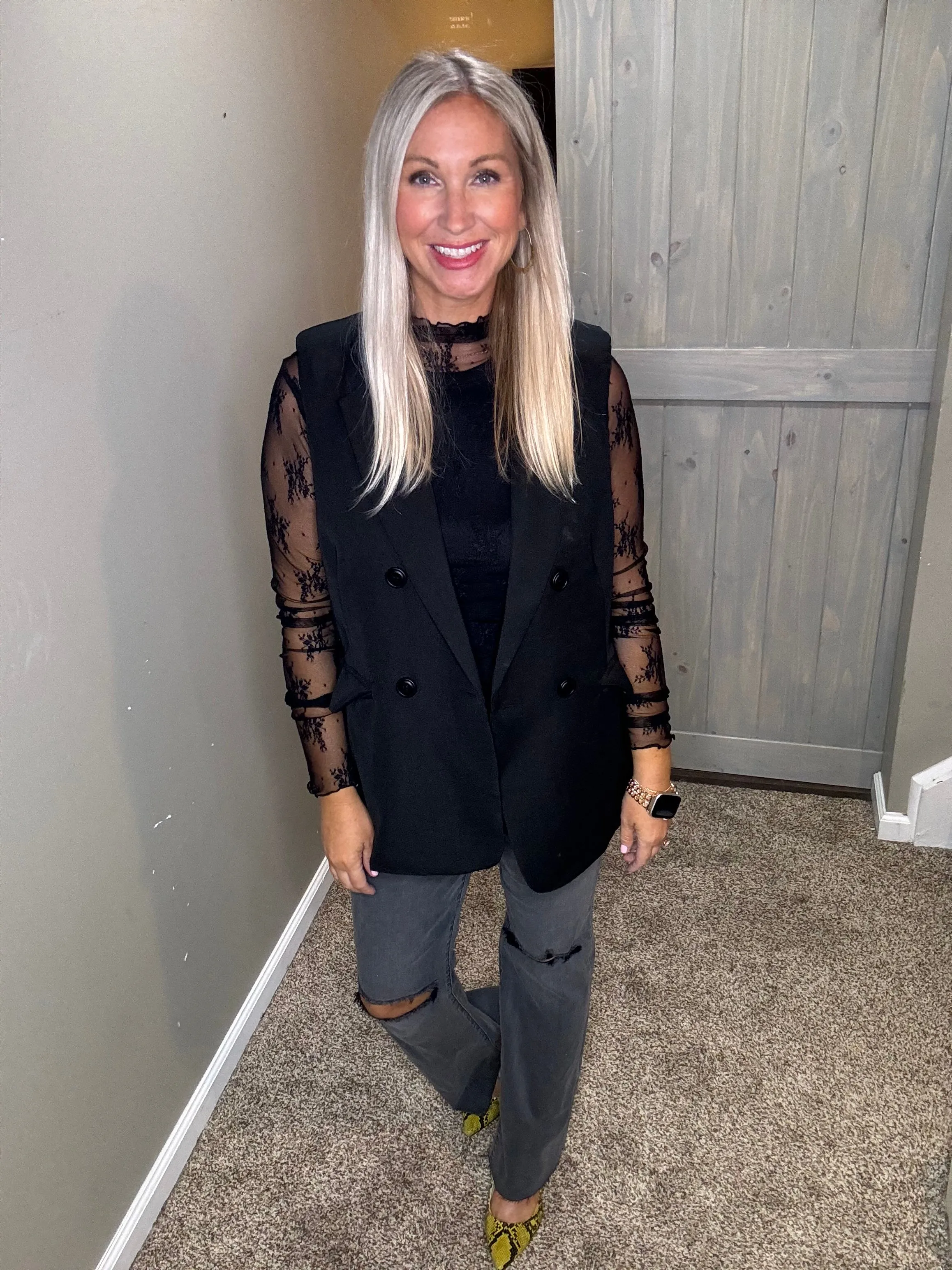 Double Breasted Blazer Vest
