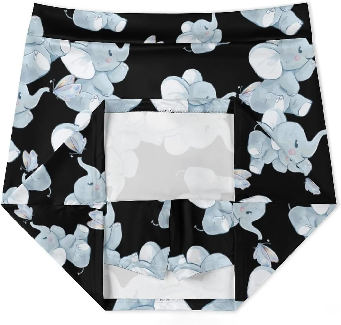 Elephant with A Butterfly Women's Skort Athletic Skirt Golf Skorts A-line Skirts with Built-in Shorts Pockets