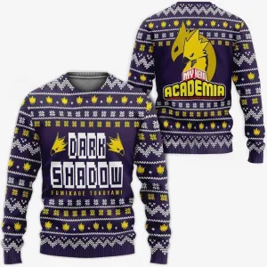 Giftngon - Fumikage Tokoyami Ugly Christmas Sweater Dark Shadow My Hero Academia For Kids