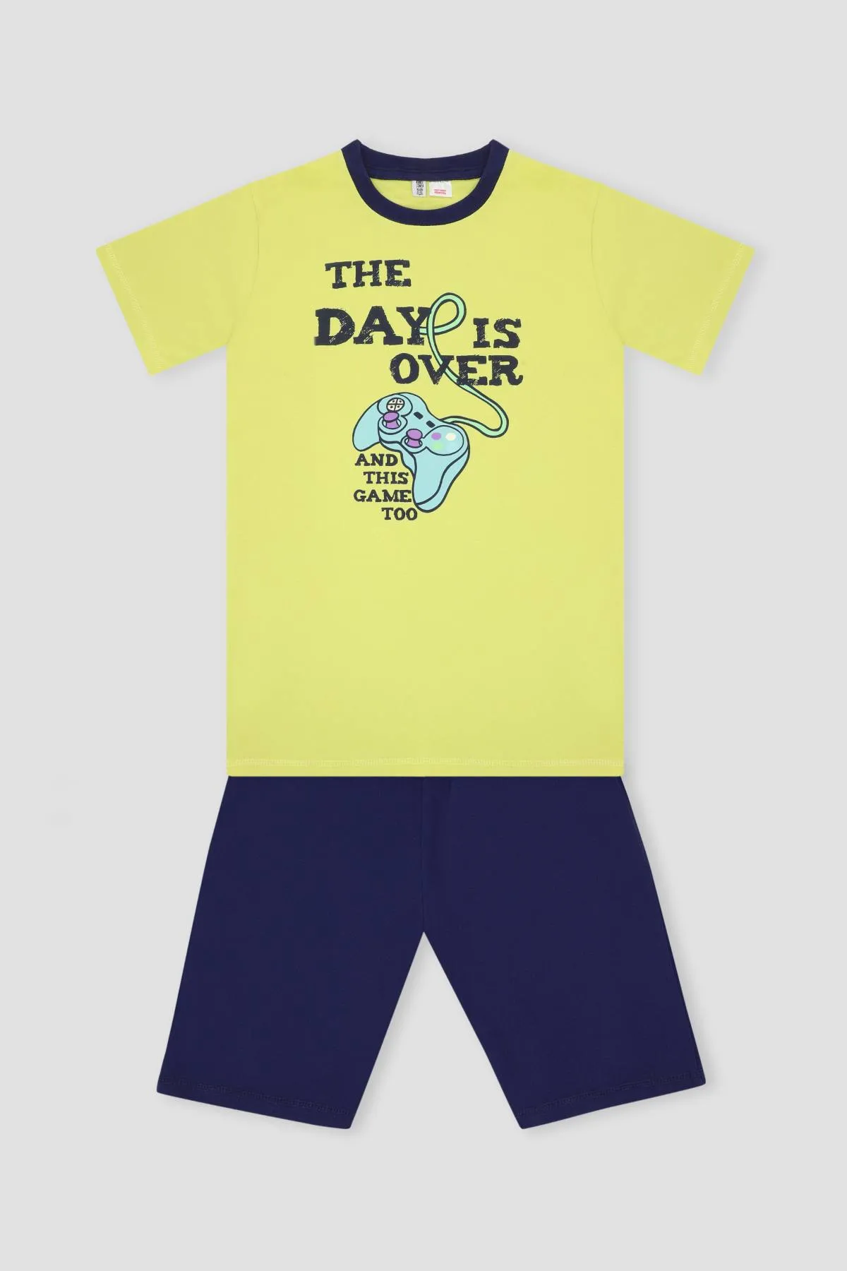 Graphic Pj Set For Boys - Daiquiri Green