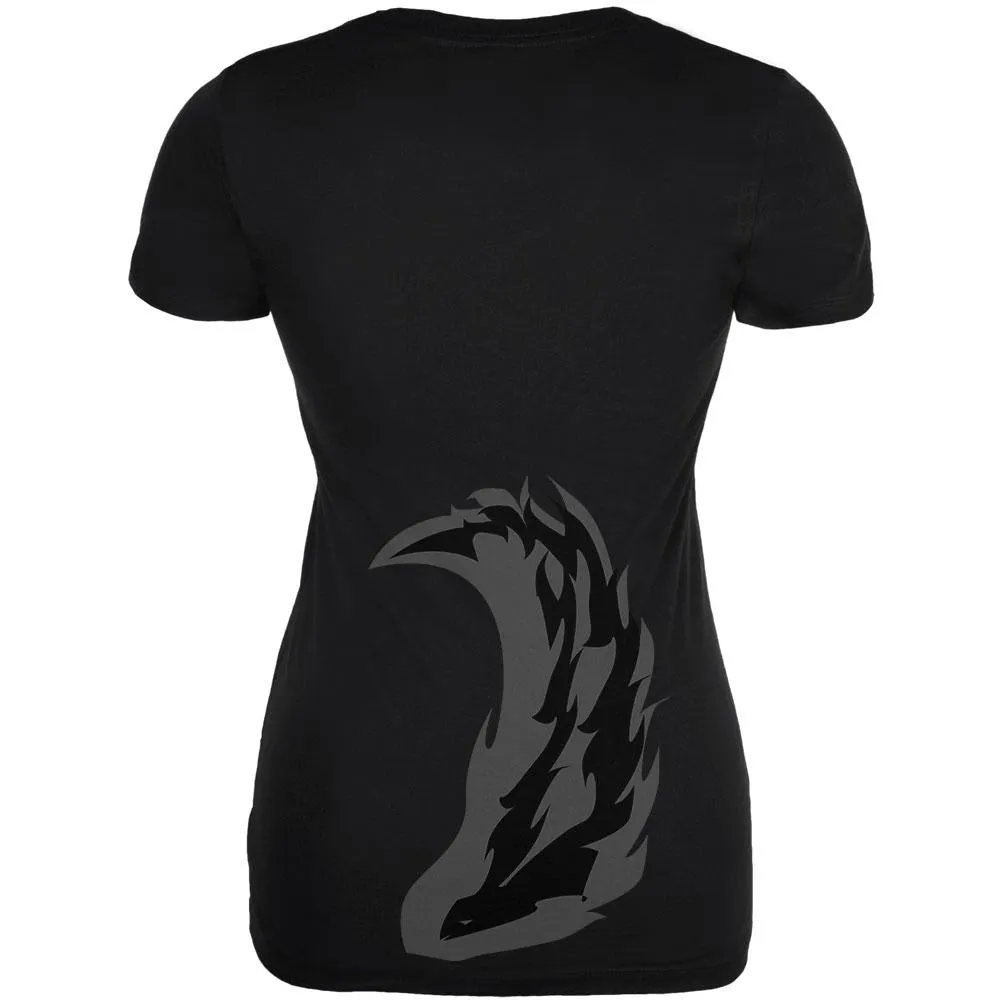 Halloween Wolf Costume Black Juniors Soft T Shirt