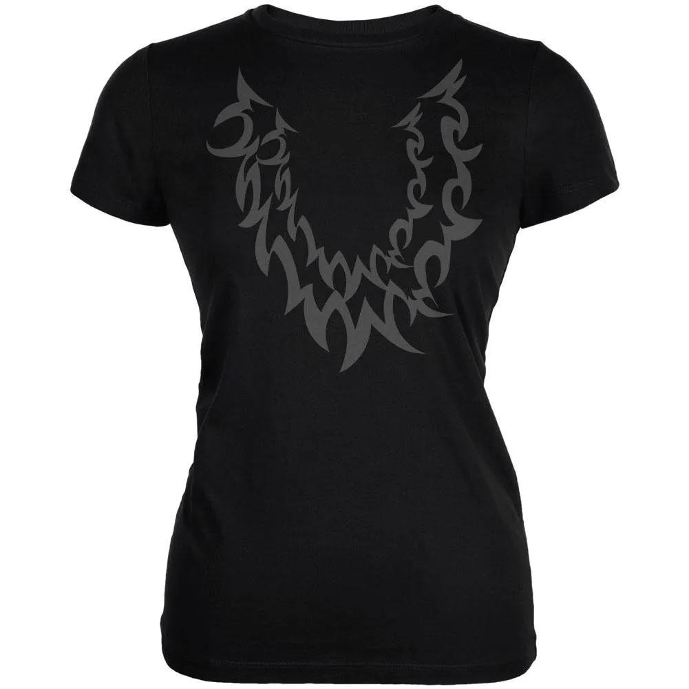 Halloween Wolf Costume Black Juniors Soft T Shirt