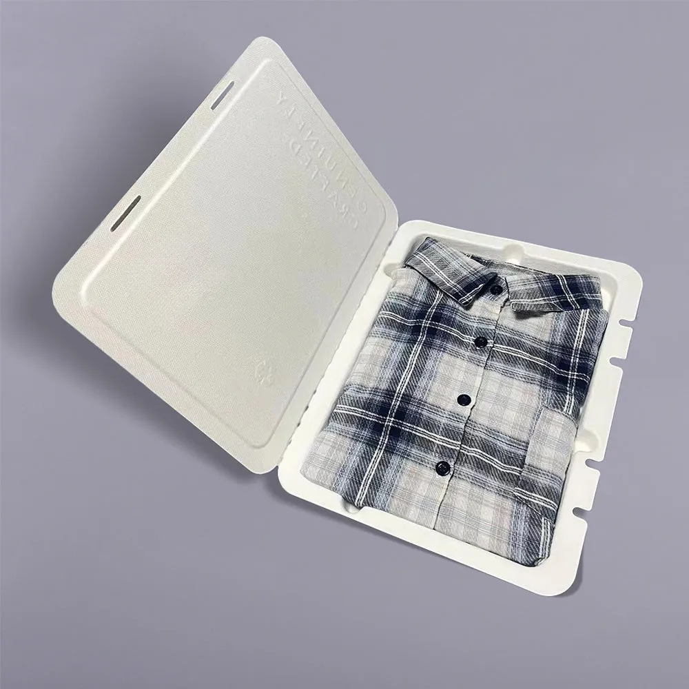 Hinged Biodegradable Packaging For Apparel