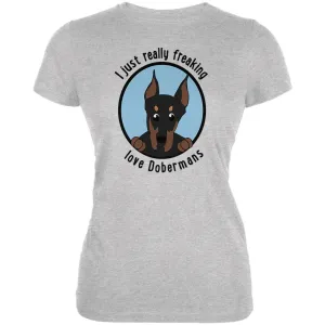 I Just Love Dobermans Juniors Soft T Shirt