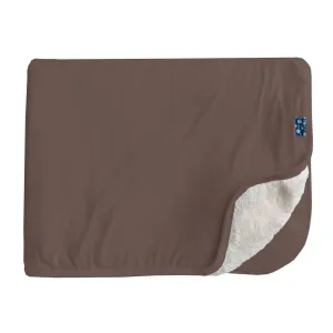 Kickee Pants Sherpa Lined Toddler Blanket: Solid Coffee