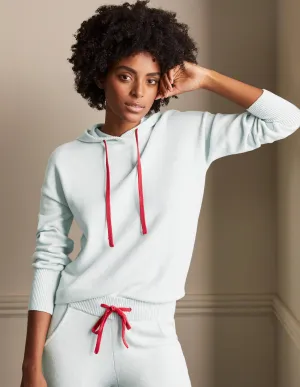 Knitted Relaxed Hoodie-Fresh Water