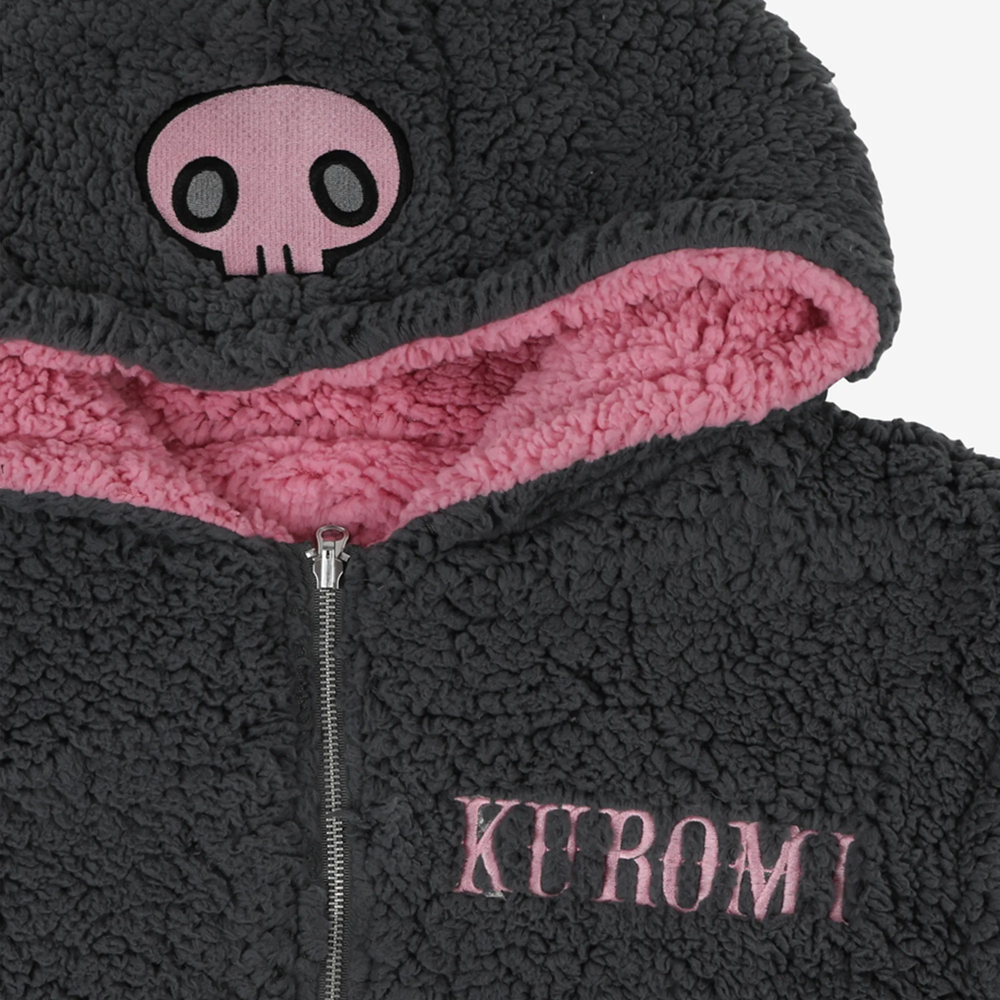 Kuromi & My Melody x Dumbgood Reversible Sherpa Zip Hoodie