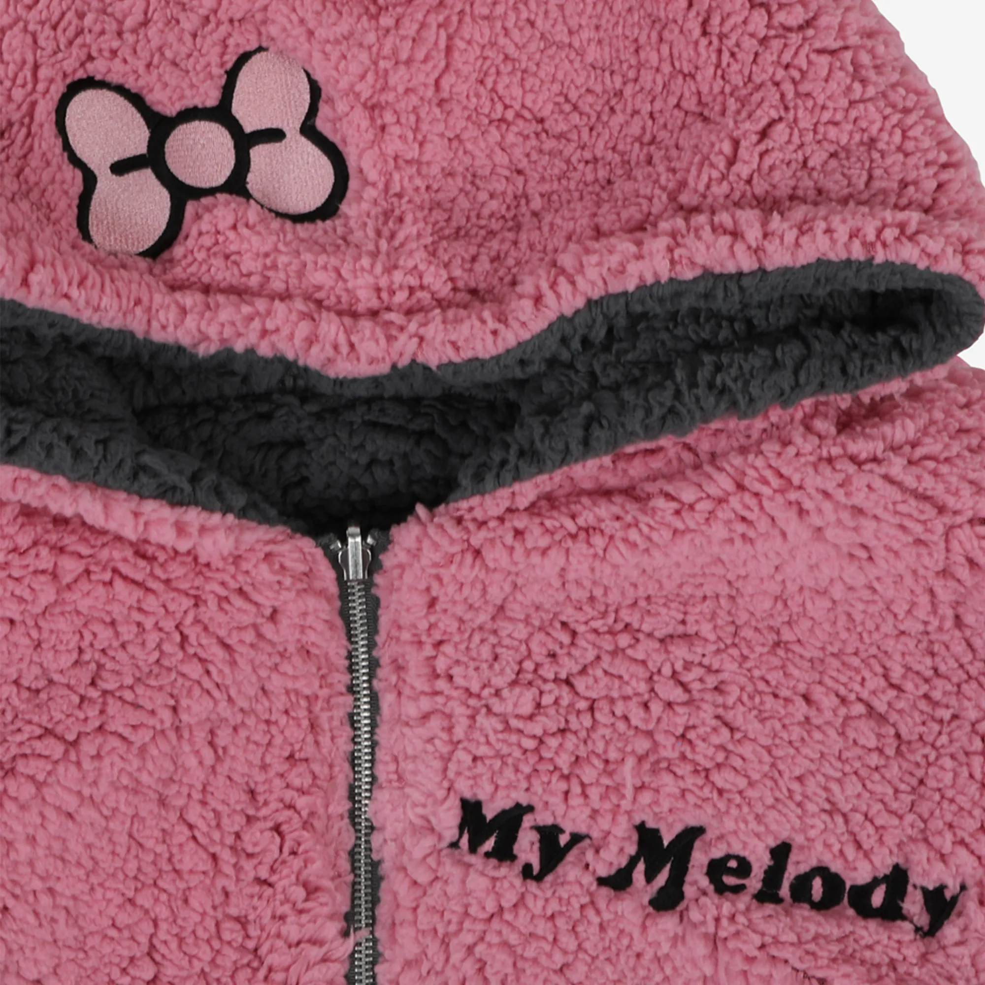 Kuromi & My Melody x Dumbgood Reversible Sherpa Zip Hoodie