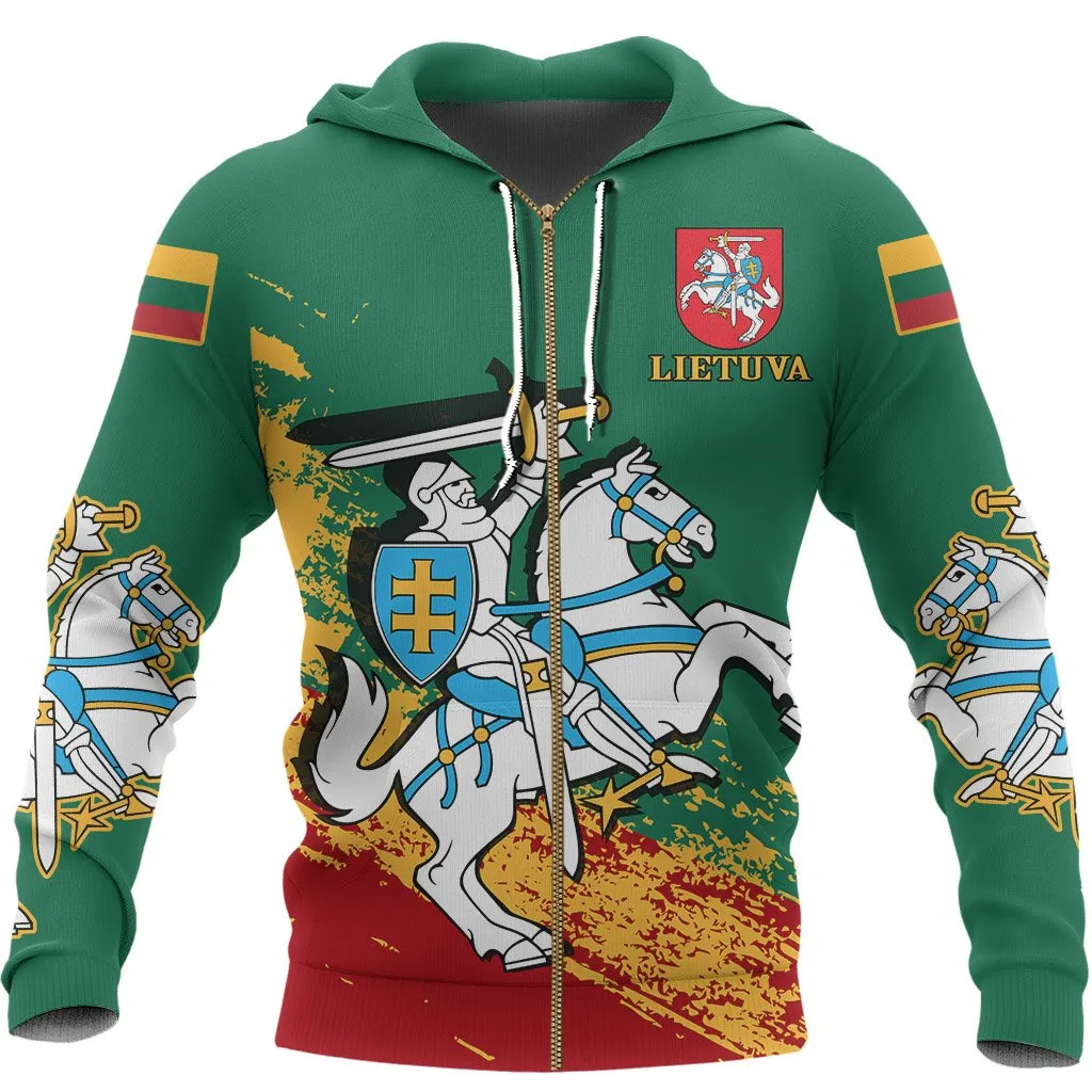 (Lietuva) Lithuania Special Zipper Hoodie A7