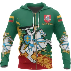 (Lietuva) Lithuania Special Zipper Hoodie A7