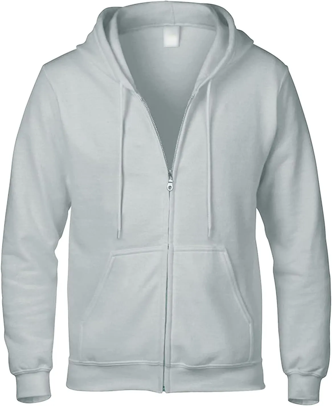 Maiyifu-GJ Fleece Zipper Hoodies for Men Solid Color Full Zip Hooded Sweatshirt Slim Fit Sweatshirts With Kanga Pocket
