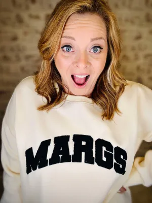 Margs Sherpa Letter Sweatshirt
