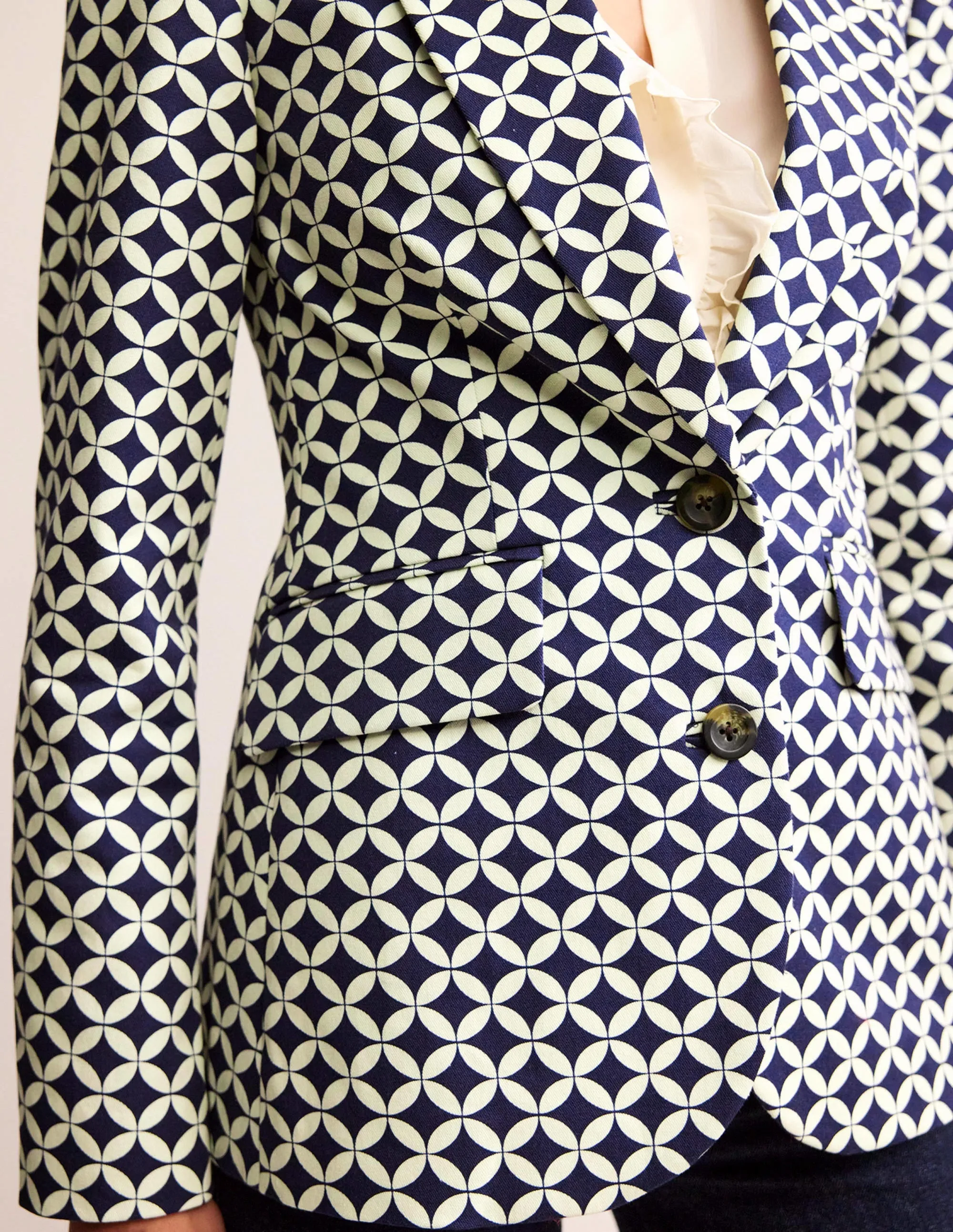 Marylebone Bi-Stretch Blazer-Navy, Diamond Terrace