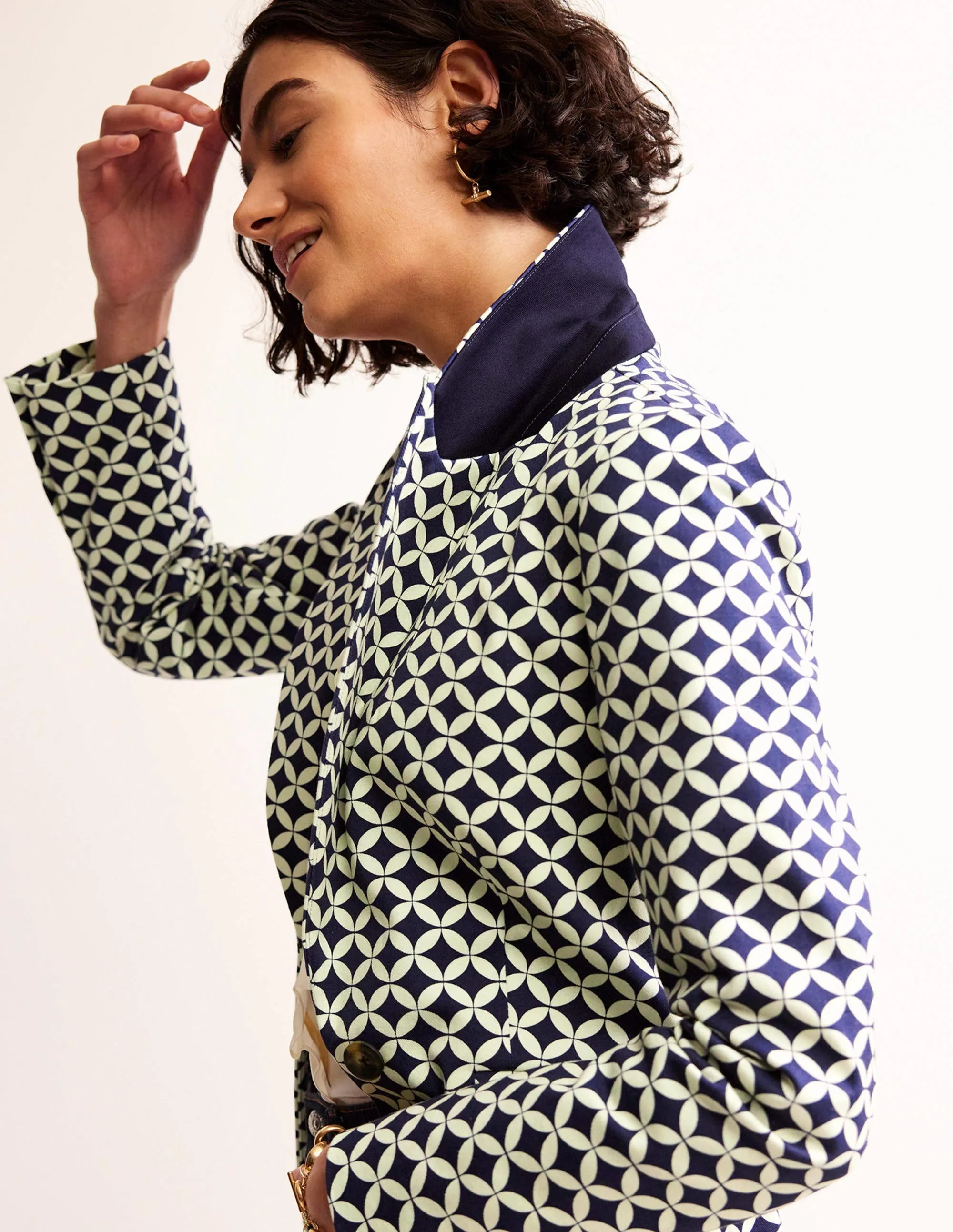 Marylebone Bi-Stretch Blazer-Navy, Diamond Terrace