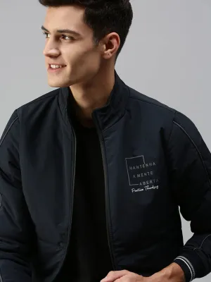 Men Blue Bomber Jacket