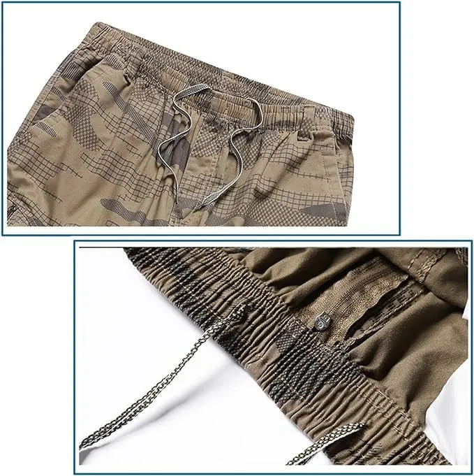 Men's Cargo Work Shorts Summer Multi-pocket Camo Combat Casual Half Pants | SHM3318