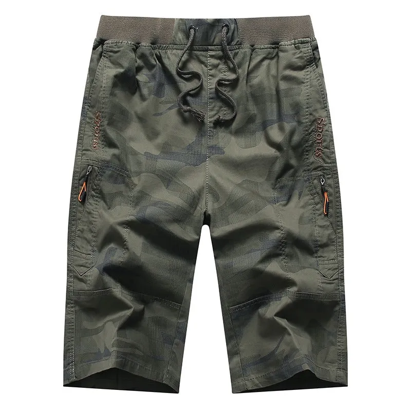 Men's Cargo Work Shorts Summer Multi-pocket Camo Combat Casual Half Pants | SHM3318