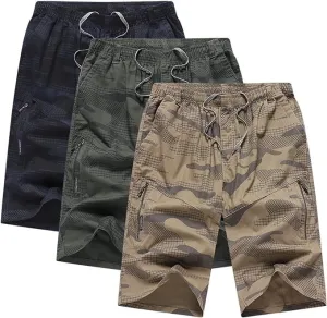 Men's Cargo Work Shorts Summer Multi-pocket Camo Combat Casual Half Pants | SHM3318