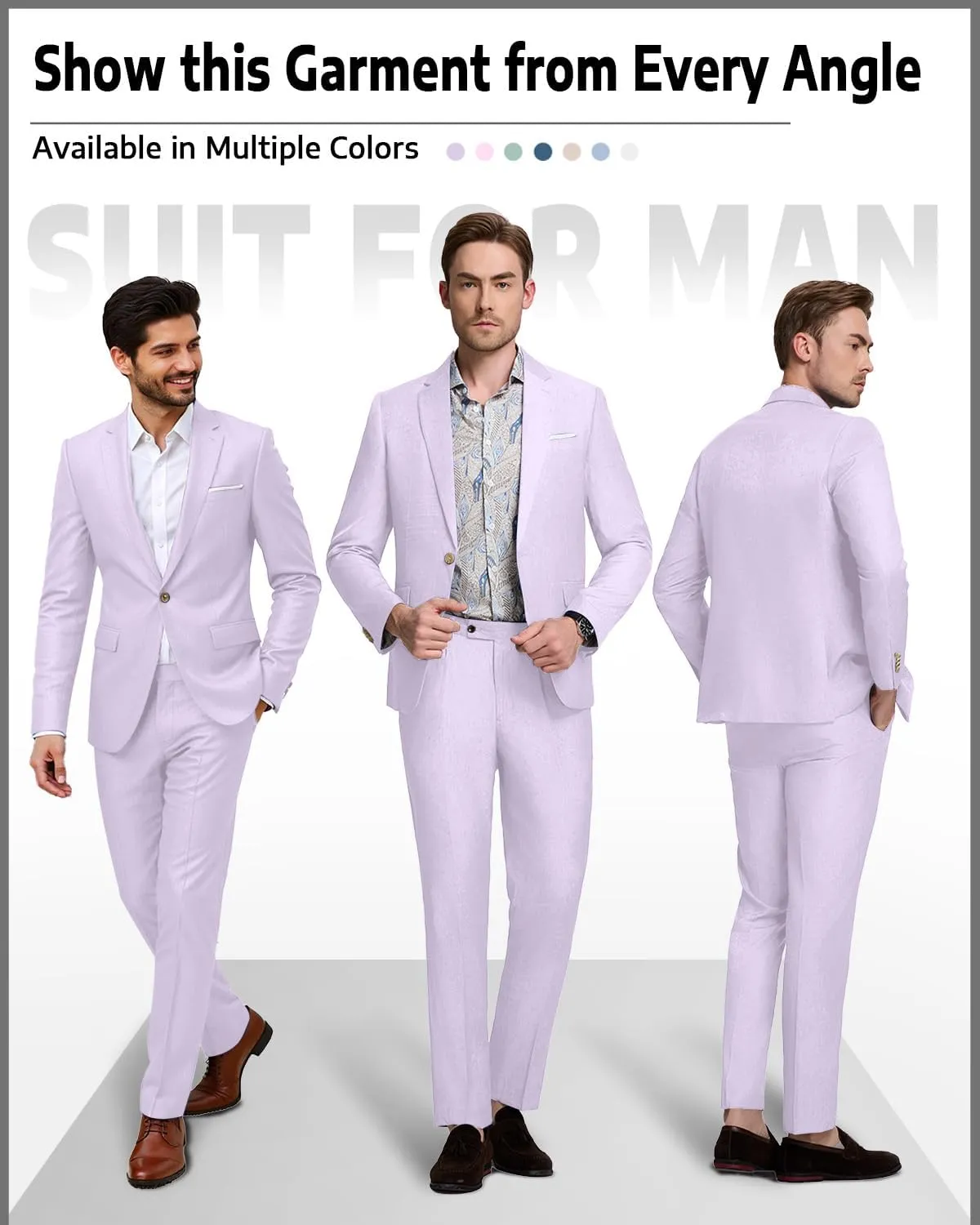 Men's Suit Tencel Linen Two Piece Slim Fit Summer Grooms Wedding Prom Dress Tuxedo Suits for Men Blazer Pants Set