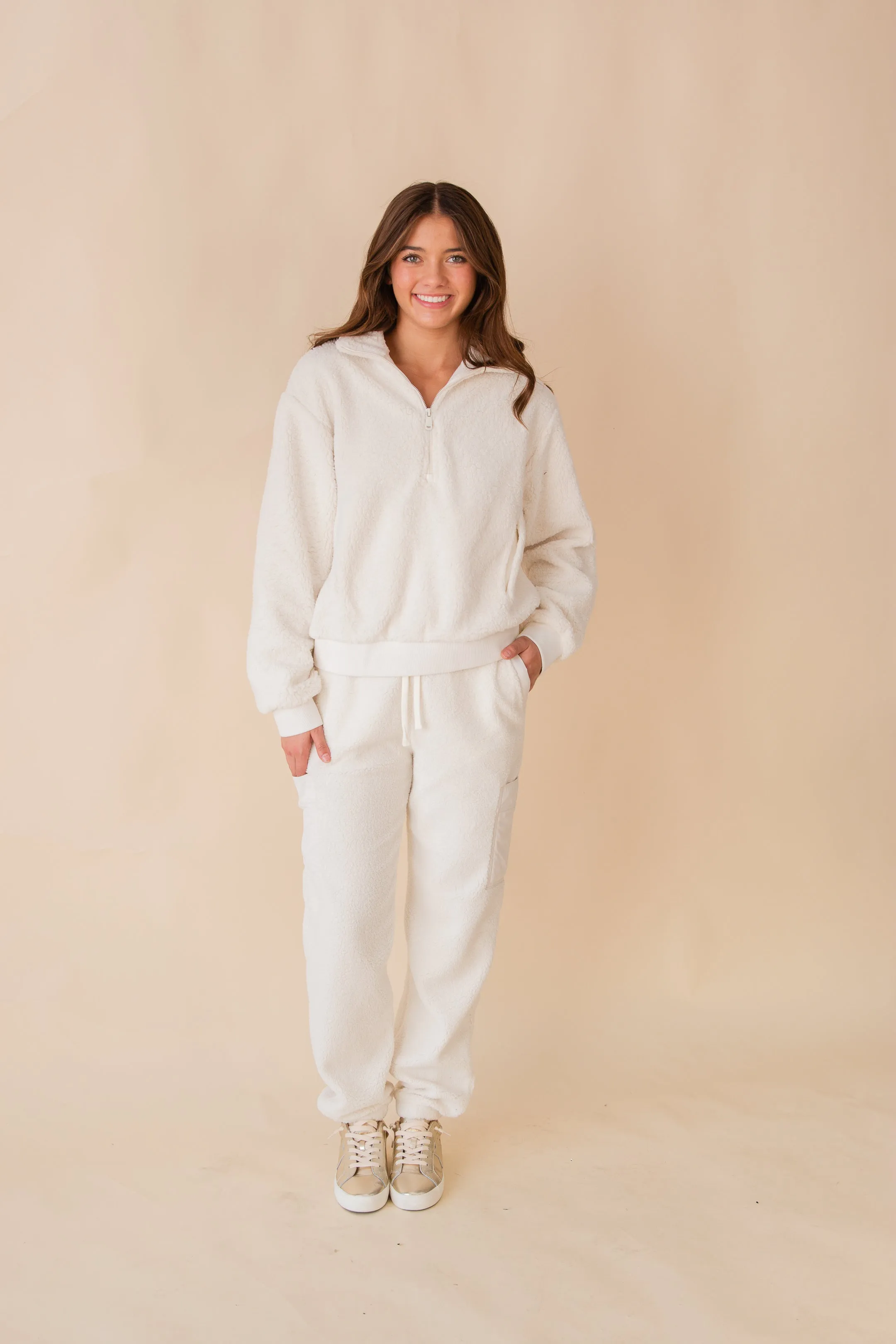 Micro Sherpa Cargo Sweatpants