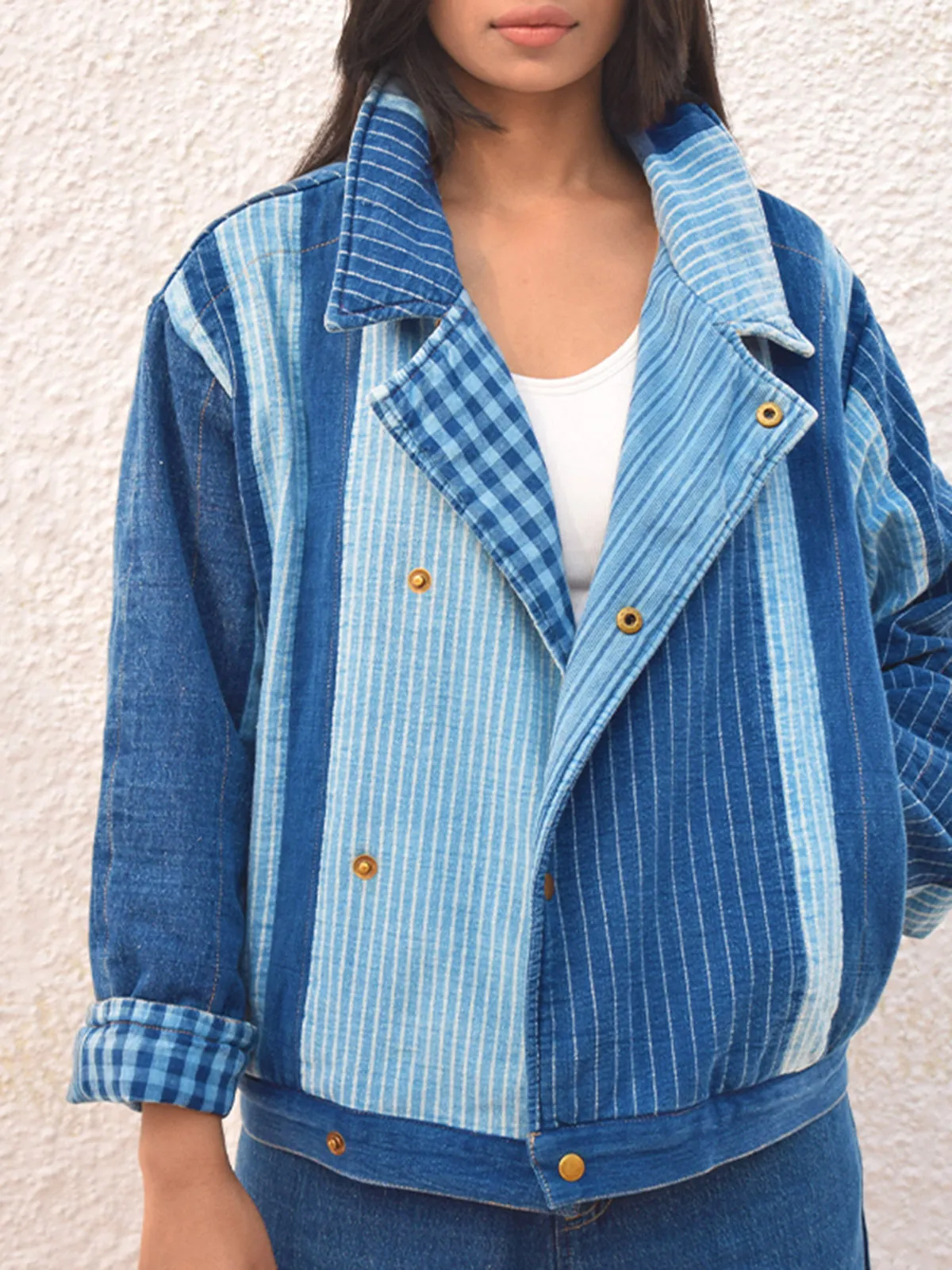 Native Denim Bomber Jacket Indigo