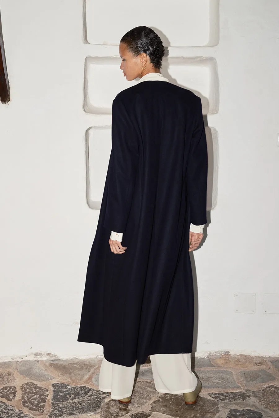 Night Sky Loden Alpaca Cassia Coat