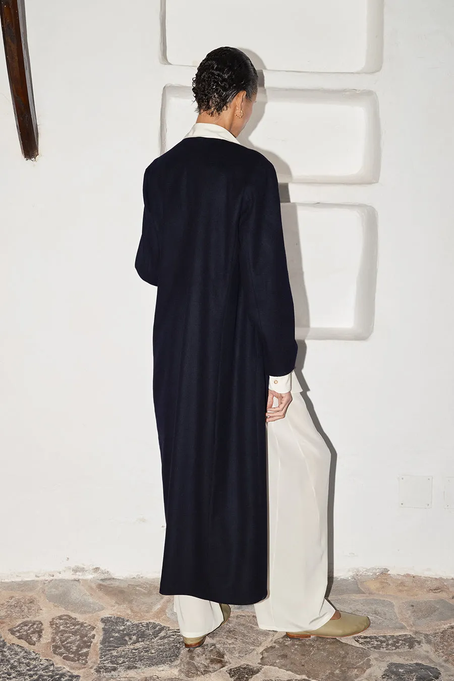 Night Sky Loden Alpaca Cassia Coat