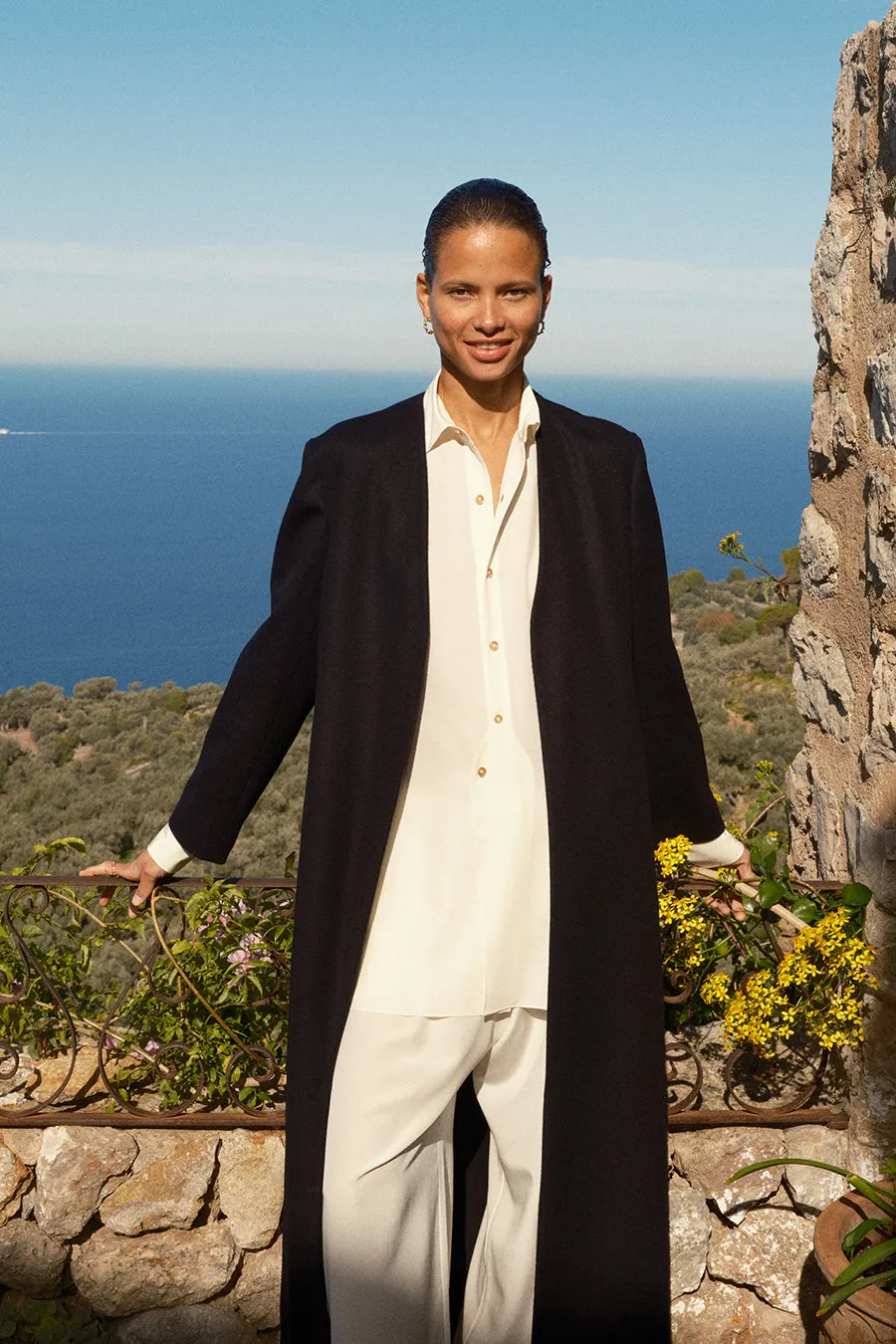 Night Sky Loden Alpaca Cassia Coat