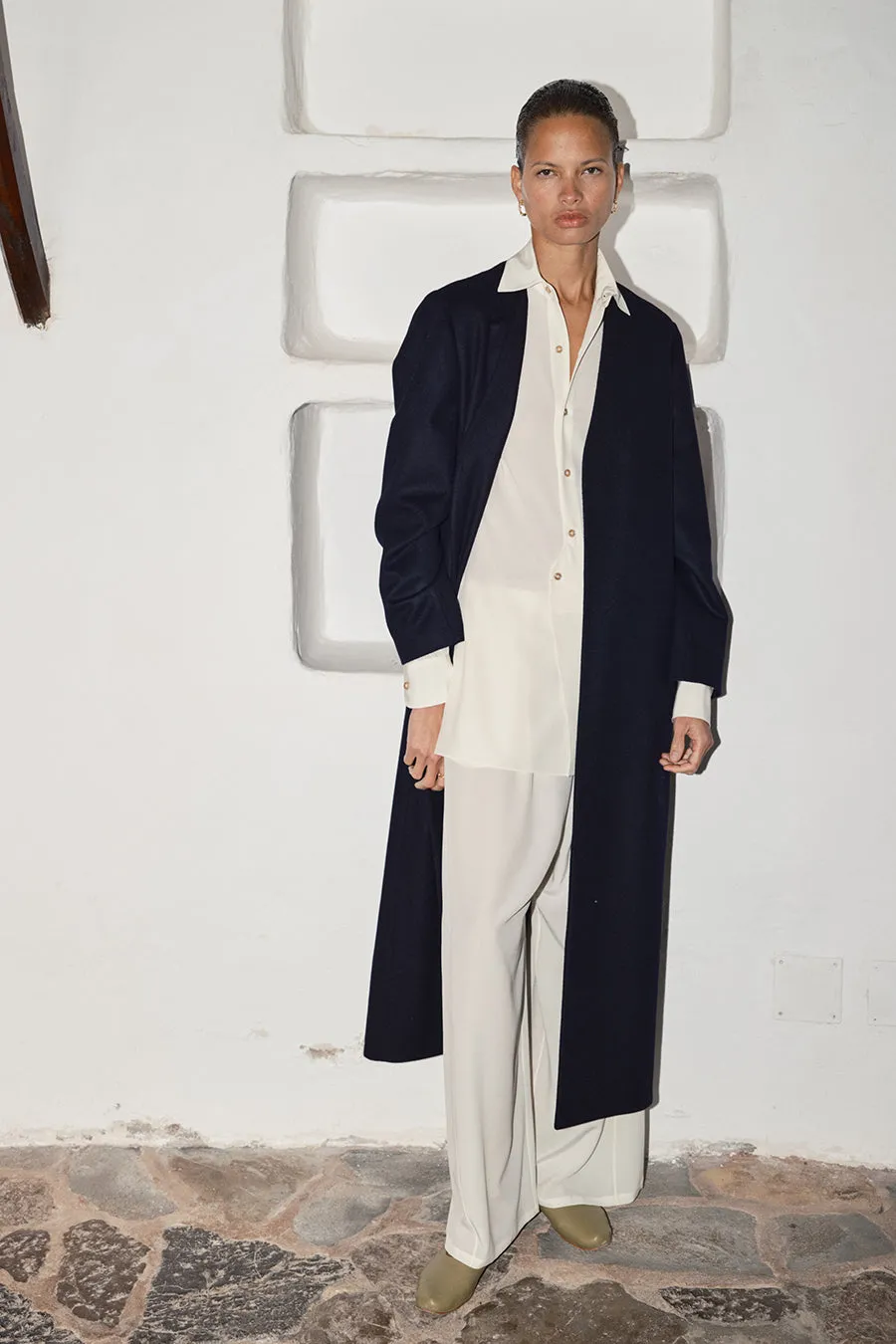 Night Sky Loden Alpaca Cassia Coat