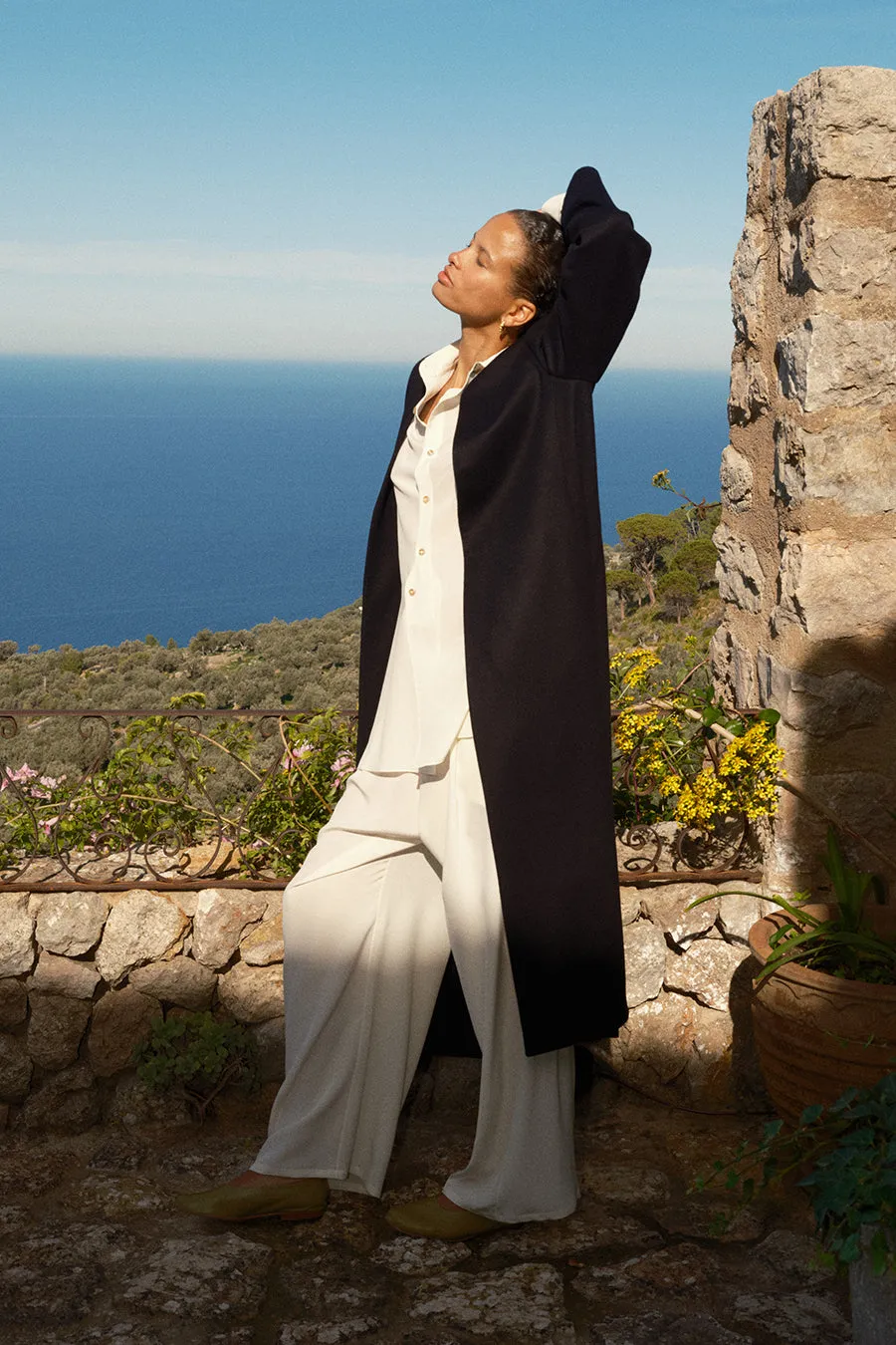 Night Sky Loden Alpaca Cassia Coat